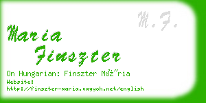 maria finszter business card